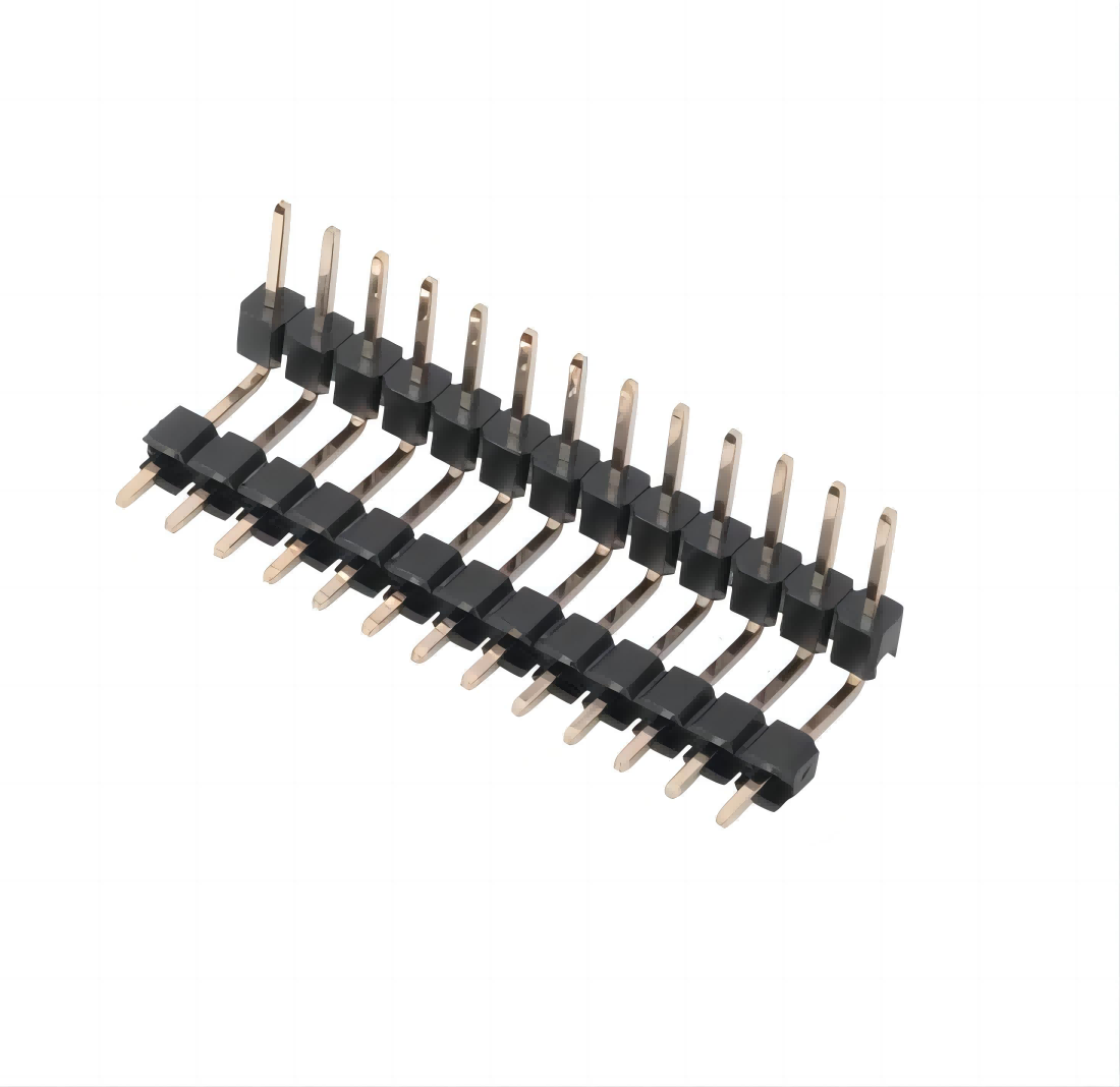 2.0mm 单排双塑90°排针 